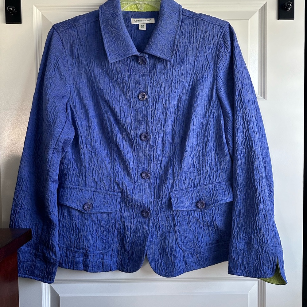 Coldwater Creek Textured Button-Front Jacket Size 18